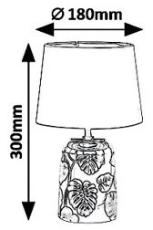 Rabalux 4549 - Stolná lampa SONAL 1xE14/40W/230V