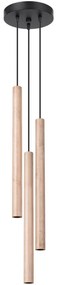 Sollux SL.1268 - Luster na lanku PASTELO 3xG9/8W/230V drevo