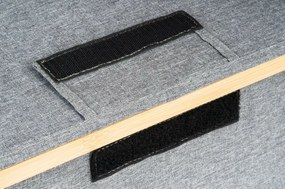 Úložný box G21 24 x 30 x 15 cm, bambusový s vekom, sivý