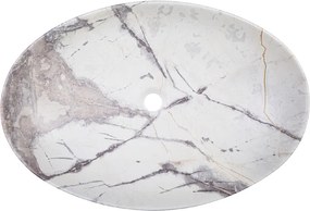 Invena Kafe, umývadlo na dosku 620x420x140 mm, imitácia kameňa-béžová matná, INV-CE-62-721-C