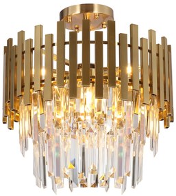 Luster Aspen I, 1x krištáľové/zlaté kovové tienidlo, (fi 45cm), g
