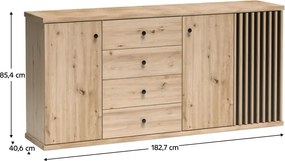 KOLI C-20 komoda, remeselnícky dub