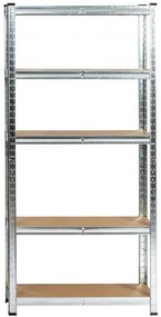 Set 2 kovových regálov 70x30x154 cm strieborný