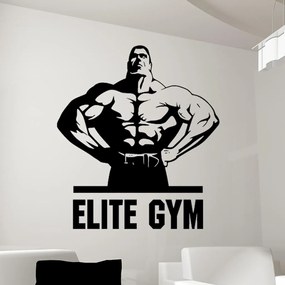 Veselá Stena Samolepka na stenu na stenu Elite Gym Farba: černá