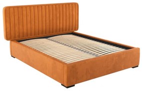 Čalúnená posteľ 140x200 cm Arianna (oranžová). Vlastná spoľahlivá doprava až k Vám domov. 1041779