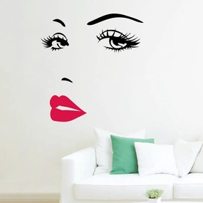 Veselá Stena Samolepka na stenu na stenu Ženská tvár Art style