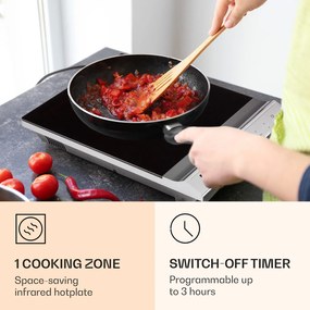 Klarstein MisterCook, infračervený varič, 2000 W, 90 - 650 °C, časovač, strieborná