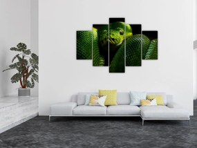 Obraz - Zelený had (150x105 cm)