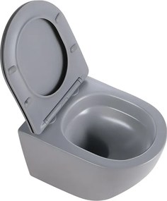 BPS-koupelny Závesná WC misa so SoftClose sedadlom HYD-7600, sivá matná