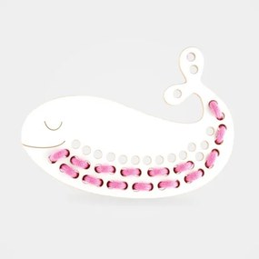 Montessori drevená prepletacia hračka - veľryba