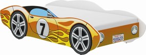 Wooden Toys Detská posteľ  Autíčko CORVETTA 140x70 ŽLTÁ