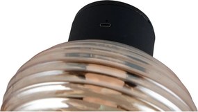 Jantárové sklenené LED nástenné svietidlo na USB ø 15,5 cm Earl – Reality