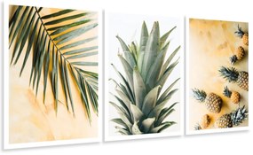 Gario Sada plagátov Tropický raj - 3 dielna Farba rámu: Bez rámu, Veľkosť: 99 x 45 cm
