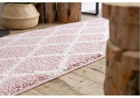 Kusový koberec Shaggy Ariso ružový atyp 60x250cm