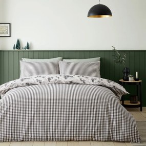 Béžové flanelové obliečky na jednolôžko 135x200 cm Alpine Vilage - Catherine Lansfield