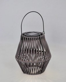 Sivý LED lampáš so solárnym panelom (výška 17 cm) Juny – Yes Everyday