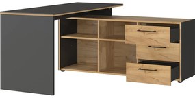 Rohový pracovný stôl 145x147 cm Podium – Germania