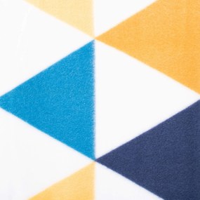 PreHouse Pikniková deka 200x200 trojuholníky - žlto-modrá