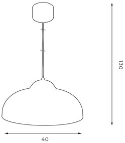 Luster na lanku BASCA 1xE27/60W/230V