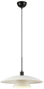 Čierno-biele závesné svietidlo s kovovým tienidlom ø 50 cm Millinge - Markslöjd