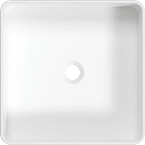 Deante Square, keramické umývadlo na dosku 405x405x145mm, biela lesklá, DEA-CGS_6U4S