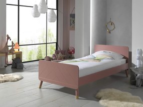 Dětská postel billie 90 x 200 cm růžová MUZZA