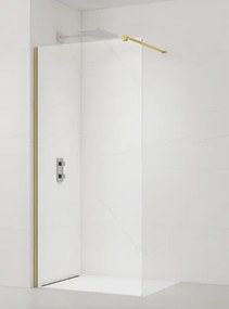 Sprchová zástena Walk-in 90 cm SAT vo farbe profilu zlatá lesk SATBWI90PRZ