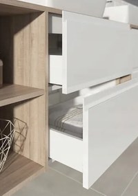 Cersanit Moduo Slim, závesná umývadlová skrinka 80cm, biela lesklá, S929-002