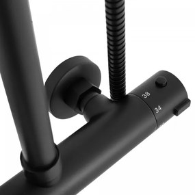 REA-P8804 - Sprchová súprava s termostatickou batériou BLISS v matnej čiernej