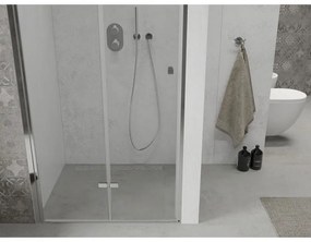 Mexen Lima, skladacie sprchové dvere do otvoru 115 x 190 cm, 6mm číre sklo, chrómový profil, 856-115-000-01-00-D
