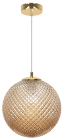 Závesne svietidlo Cannes, 1x medové sklenené tienidlo (fi 25 cm), G