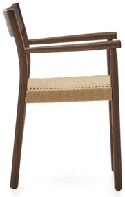 Hnedá/v prírodnej farbe jedálenské stoličky z dubového dreva Yalia – Kave Home