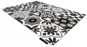 Kusový koberec ALTER Porto kvety sivý