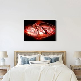 Obraz - červené tvary (90x60 cm)