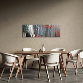 Obraz - Jeseň (s hodinami) (90x30 cm)