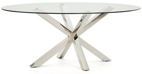 Jedálenský stôl so sklenenou doskou 100x200 cm Argo – Kave Home