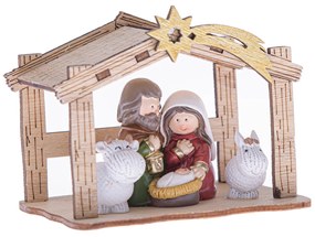 Vianočný betlehem s kométou 9,5 x 7,2 x 6 cm,béžový