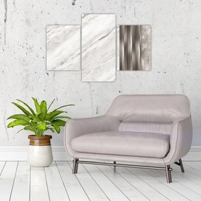 Obraz - Mramor so striebornými linkami (90x60 cm)