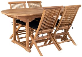 Dizajnový záhradný stôl Risha 180-240 cm teak