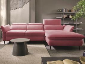 Rohová sedacia súprava Mango, staroružová látka, pravý roh