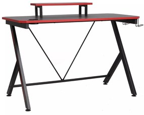 Herný stôl GAME 120 cm čierny/červený