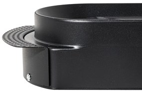 Okrúhle zapustené bodové svetlo čierne GU10 70 mm 2-svetlo - Hubs