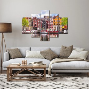 Obraz - Amsterdam, tanečné domy (150x105 cm)