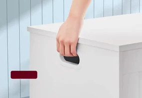 Úložný box a lavica LEHAC s vekom, biela