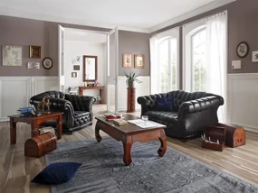 furniture-nabytek.cz - Masívna komoda Texas z akáciového dreva, lakovaná, hnedá – guľatá