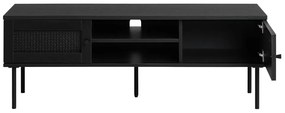 Čierny TV stolík v dekore duba 120x43 cm Pensacola – Unique Furniture