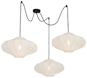 Inteligentné závesné svietidlo biele 50 cm 3-svetlá vrátane Wifi G95 - Plu