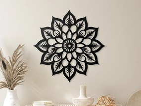 drevko Mandala na stenu Hviezdica Rozmer obrazu: 44,5 x 44 cm, Farba dekorácie: Čierna