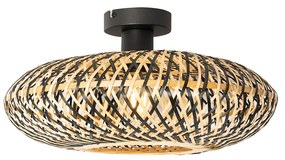 Inteligentné stropné svietidlo čierne bambusové 40 cm vrátane Wifi A60 - Ostrava