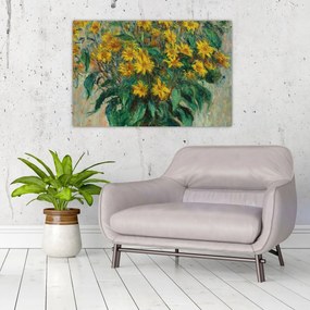 Obraz - Claude Monet, Jerusalem Artichoke Flowers, reprodukcia (90x60 cm)